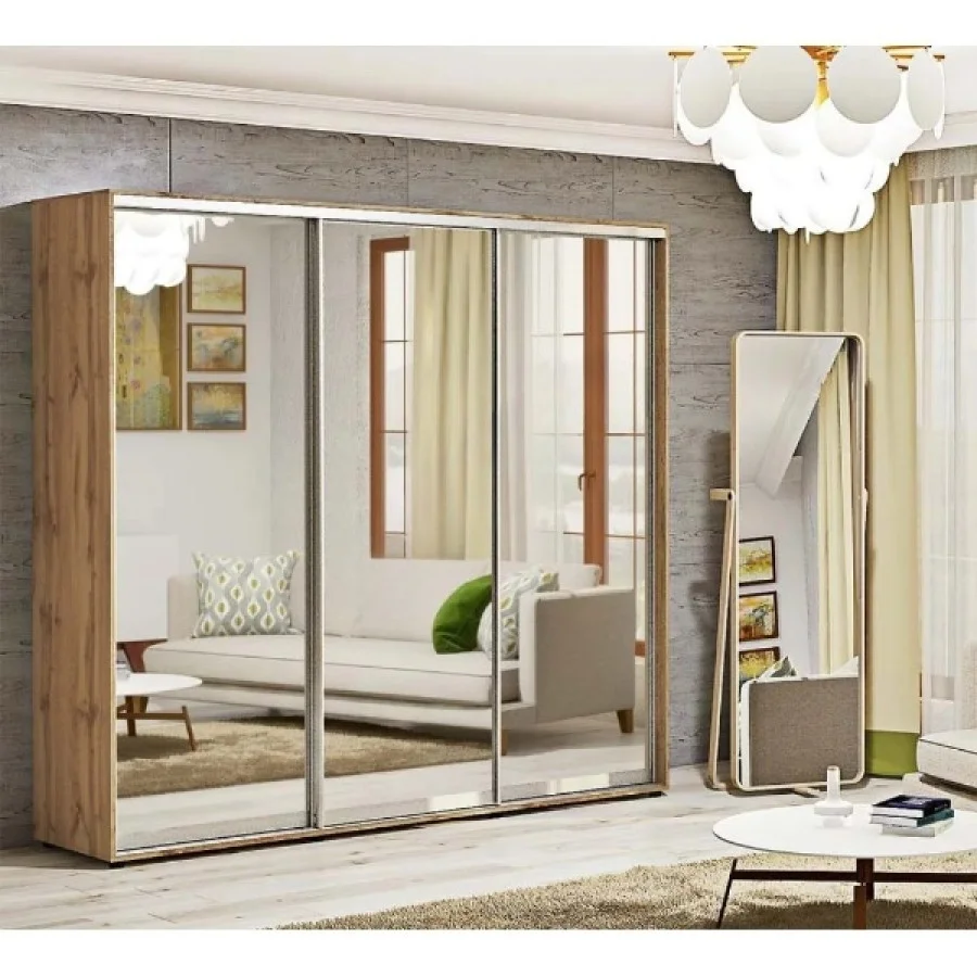 Sliding wardrobe 1.8 m "Mirror" three-door order